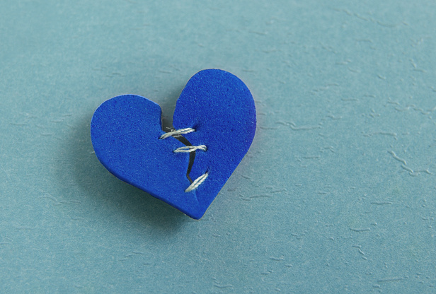 Blue Mended Heart